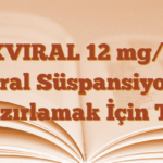 EXVIRAL 12 mg/ml Oral Süspansiyon Hazırlamak İçin Toz