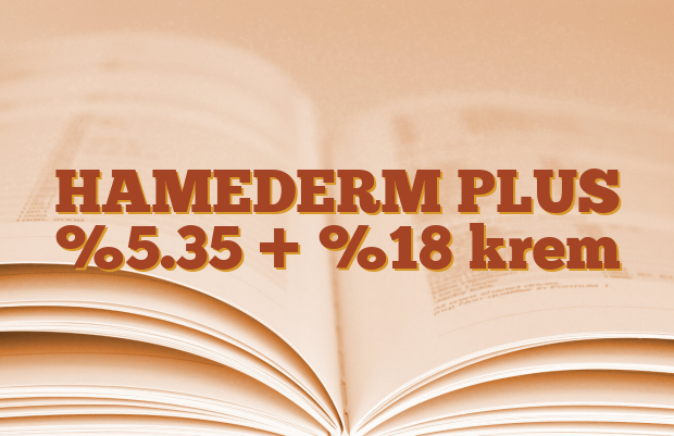 HAMEDERM PLUS %5.35 + %18 krem