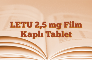 LETU 2,5 mg Film Kaplı Tablet