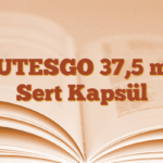 SUTESGO 37,5 mg Sert Kapsül