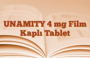 UNAMITY 4 mg Film Kaplı Tablet